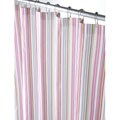 Multi Pastel Stripe Canvas Shower Curtain
