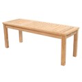 Classic 4-foot Backless Teak Bench