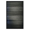Beneficial guidepost for Round Bamboo rug Handmade Black Bamboo Rug (5' Octagonal)