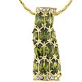 Kate Bisset Silvertone Olive CZ Cluster Fashion Necklace