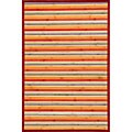 Handmade Transitional Rust Bamboo Rug (8' x 10')