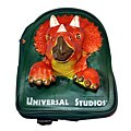 Child-size Back Pack with 3D Rubber Dinosaur