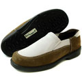 Sandbaggers Cate White on Tan Ladies' Golf Shoes