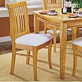 Newport Natural Side Chair with Seat Cushion (Set of 2)