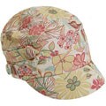 Adi Designs Beige Floral Military Cap