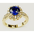 Simon Frank 14k Yellow Gold Overlay Solitaire Ring