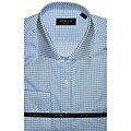 Domani Blue Label Men's Blue Check Dress Shirt