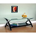 Contemporary 48-inch Coffee Table with Glass Top