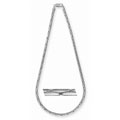 14k White Gold Overlay 24-inch Cobra Necklace