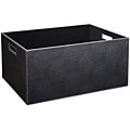 Ebony Faux Leather Medium Storage Box