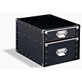 Black Polypro 2-drawer Storage Bin