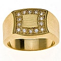 Simon Frank 14k Yellow Gold Overlay Men's Signet Ring