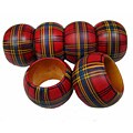 Hand-painted Sheffield Napkin Rings (Set of 6)