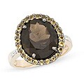 14k Yellow Gold Multi-gemstone and Diamond Accent Ring