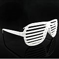 White Plastic Slatted Shades Sunglasses
