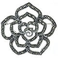 Sterling Silver Marcasite Flower Pin