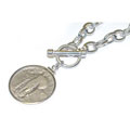 American Coin Treasures Sterling Silver Standing Liberty Quarter Necklace