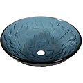 Ocean Wave Modern Glass Vessel Bathroom Sink