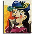 Free supportive guideline for picasso Michelangelo Pablo Picasso 'Woman with a Blue Hat' Canvas Art