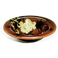 DeNovo Flower Design Glass Vessel Bathroom Sink Set