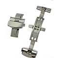 18 mm Silvertone Dual Deployment Butterfly Clasp