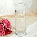 50th Wedding Anniversary Floating Candle Vase