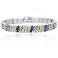 Glitzy Rocks Sterling Silver 8.9 CTW Semi-precious Gemstone Bracelet