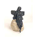 Fairy on Faux Rock Garden Statue