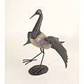 Crane and Stone Garden Statue