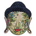 'Delighted Buddha' Decorative Wood Mask (Indonesia)