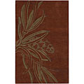 Hand-tufted Floral Graphic Wool Rug (5' x 8')