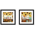 Judy Paul 'Flowers and Circles' 2-piece Framed Art Set