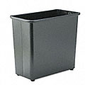 Rectangular Fire-Safe Steel Wastebasket - 27.5 Quart