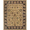 Hand-tufted Mason Gold/ Black Wool Rug (2'3 x 8')