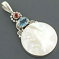 Sterling Silver Mother of Pearl Pendant (Indonesia)