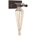 Clear Amphora Vase with Iron Sconce