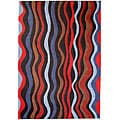 Hand-tufted Wave Multicolor Wool Rug (8' x 10'6)