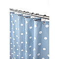 Powder Blue and White Polka Dot Shower Curtain
