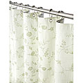 Sage Floral Vine Canvas Shower Curtain