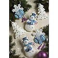 'Snowflake Snowman' Ornaments Felt Applique Kit