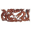 'Battle of the Dragons' Wood Relief Panel (Indonesia)