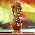 Wood 'Indivisible Love' Statuette (Indonesia)