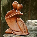Wood 'The Embrace' Sculpture (Indonesia)