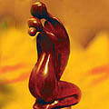 Wood 'The Kiss' Statuette (Indonesia)