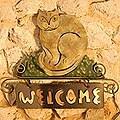 Download reports on iron Decor 'Cat Smiles Welcome' Iron Welcome Sign (Mexico)