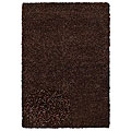 Hand-woven Shaggy Brown Polyester Rug (4' x 6')
