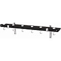 Dual-track Grey Wood 36-inch Kitchen Wall Rack