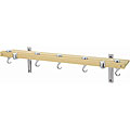 Dual Track 36-inch Natural Wood Wall Rack