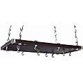 Rectangular Espresso Wood Ceiling Rack