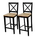 Virginia 30-inch Cross-back Stools (Set of 2)